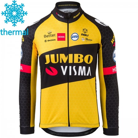 Maillot Cyclisme 2021 Team Jumbo-Visma Hiver Thermal Fleece N005